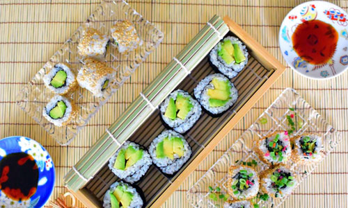 Avocado Sushi Plate Classic